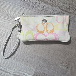 Coach Multicolor Wristlet Clutch